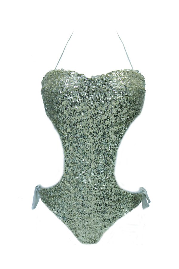 Trikini Intero Paillettes ORO