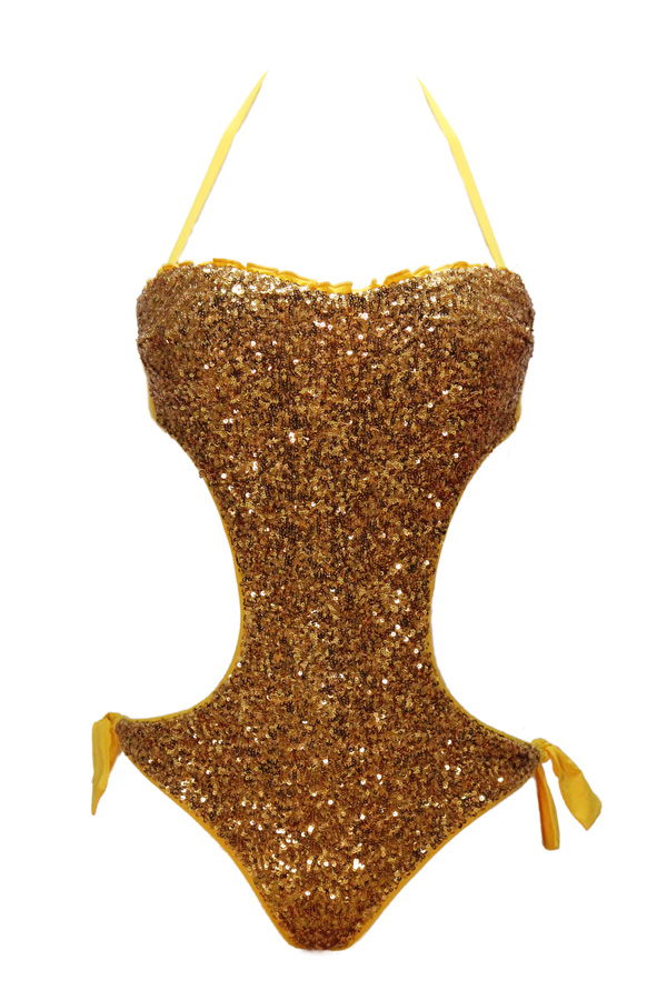 Trikini Intero Paillettes ZAFFERANO